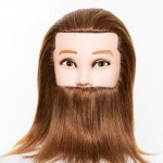 Cap de practica, manechin barbat cu barba, lungime 35 cm, BBH004 cu par natural